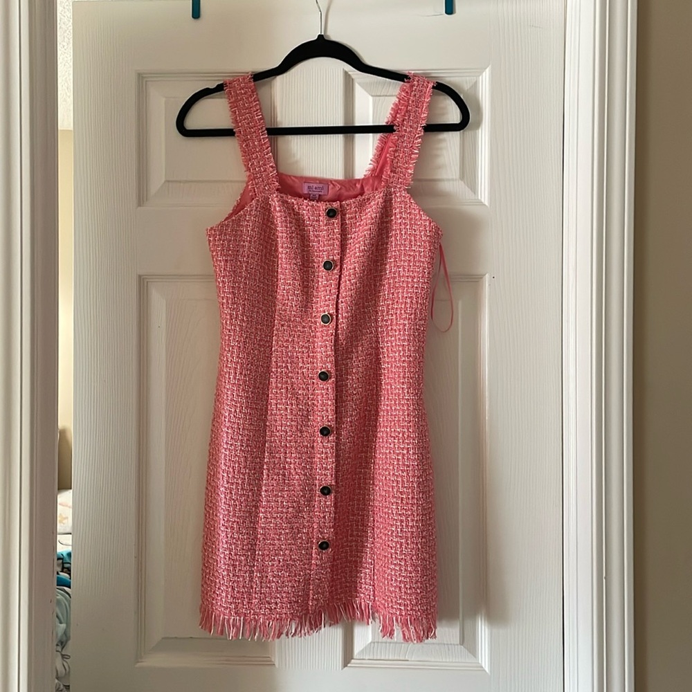Francesca tweed pink dress